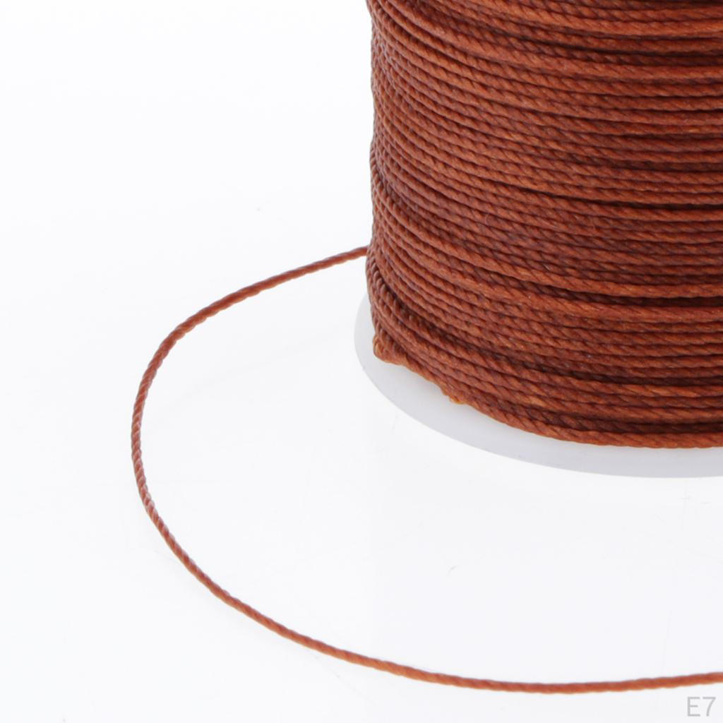 6 0.55mm Leather Waxed Thread Polyester Cord String for DIY Stitching