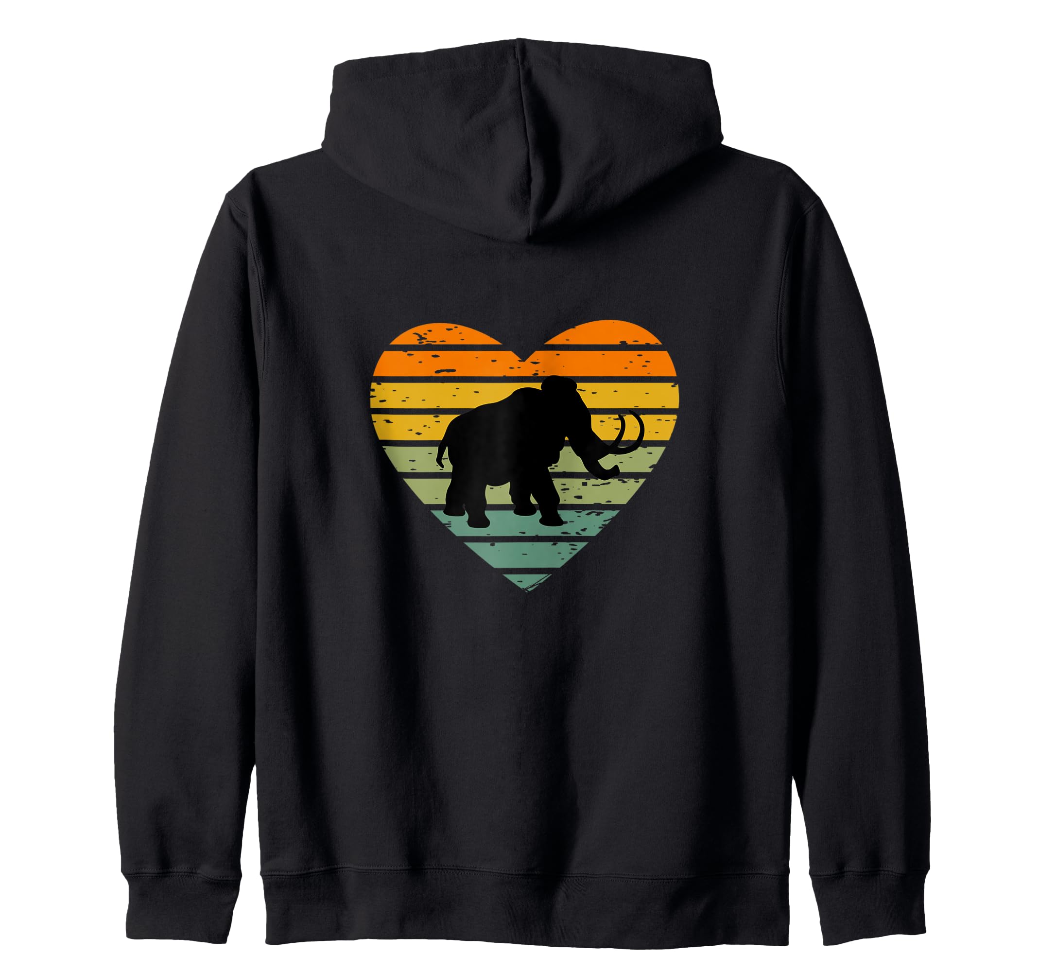 

Ich Liebe Mammuts Stone Age Prehistoric Ice Age Vintage Mammoth Zip Hoodie