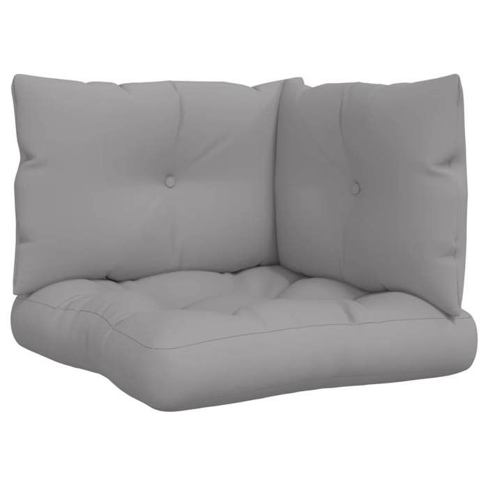 VidaXL Pallet Cushions Set of 3 Grey Fabric 360857
