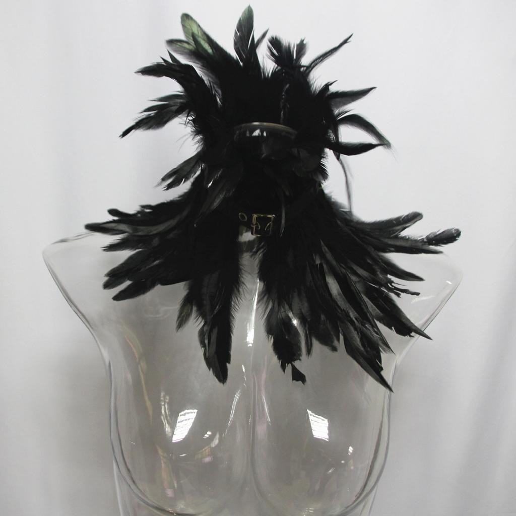 Feather Necklace Collar Neck Collar Gothic Victorian Lace Choker Neck Wrap Halloween Cosplay Party Accessories Props