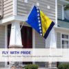 90 * 150 cm(3*5 Fuß) Bosnien und Herzegowina Flagge Polyester Flagge Banner mit Zwei Metallösen Lichtecht Lebendige Farben