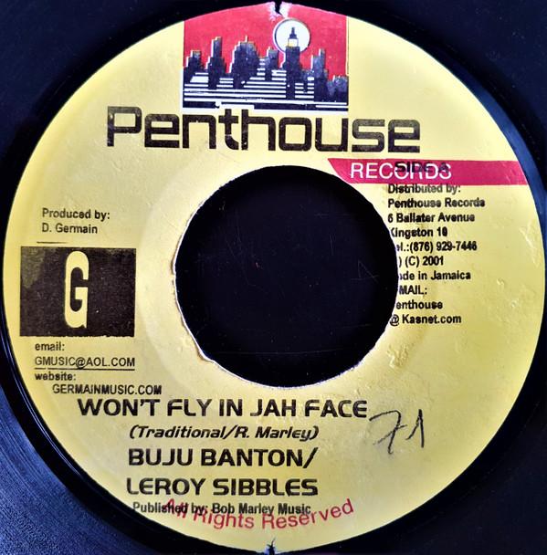 

7-дюймовая пластинка BUJU BANTON & LEROY SIBBLES - Won t Fly In Jah Face NONE Penthouse Recor 2001 Ямайка Регги, Ска и Даб Б/У