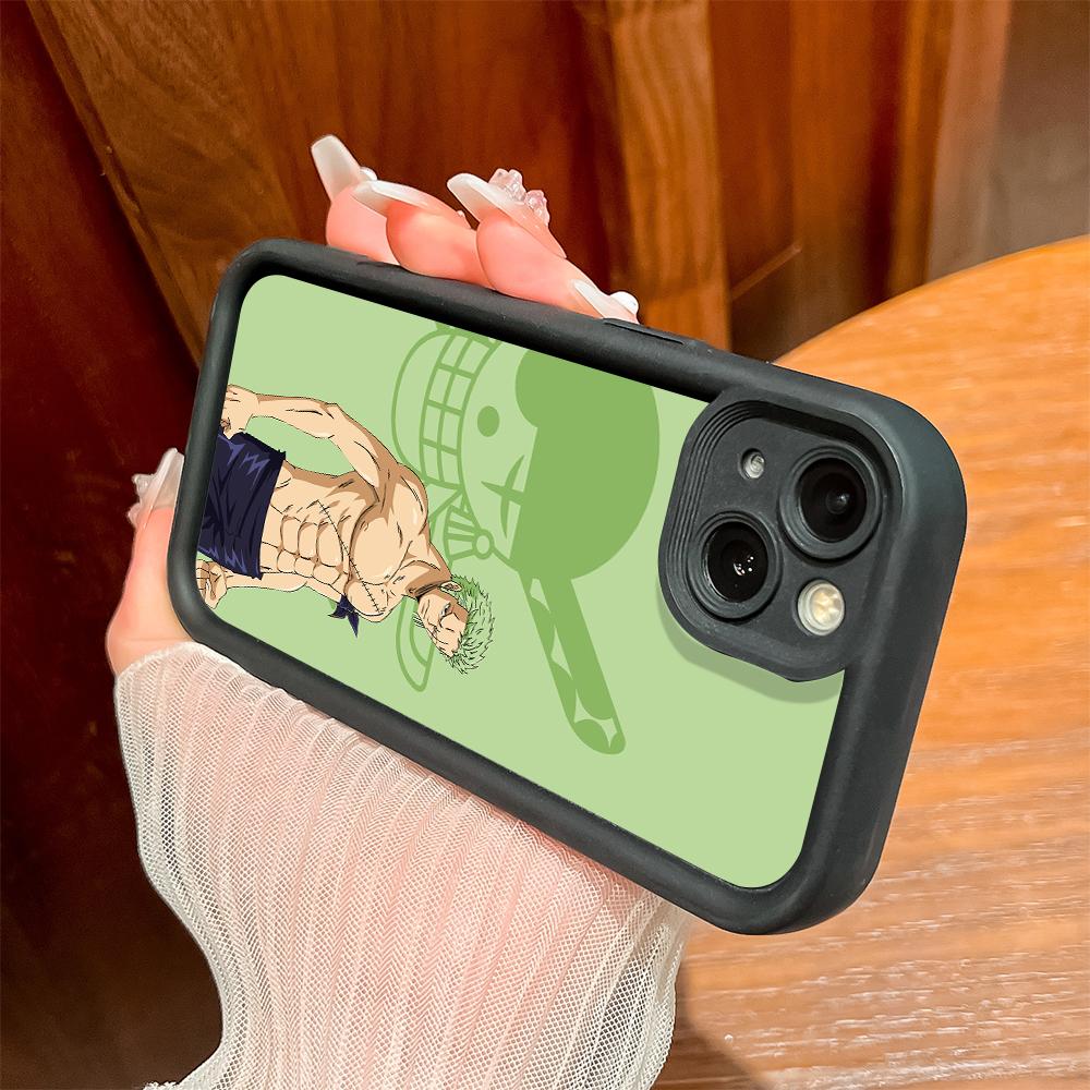 Cartoon Zoro Pattern Phone Case for iPhone Samsung Galaxy Xiaomi Redmi POCO HUAWEI Honor Shockproof Rubber Soft Flexible Cover Casing
