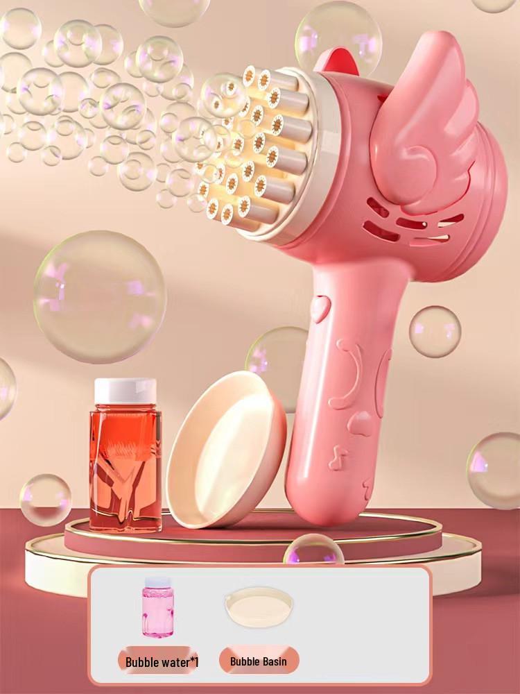 23-Hole Giraffe Bubble Machine & Cartoon Fan Toy for Kids