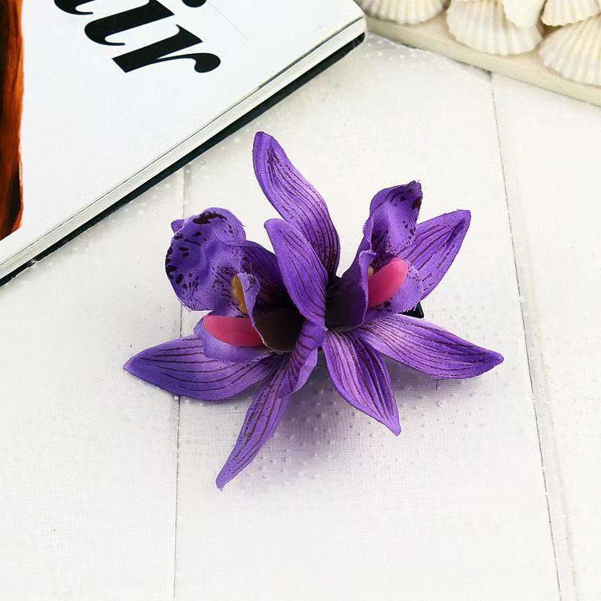 

1 шт./4 шт. гавайская искусственная орхидея заколка для волос летнее пляжное украшение для волос богемный цветочный аксессуар для волос для женщин и девушек