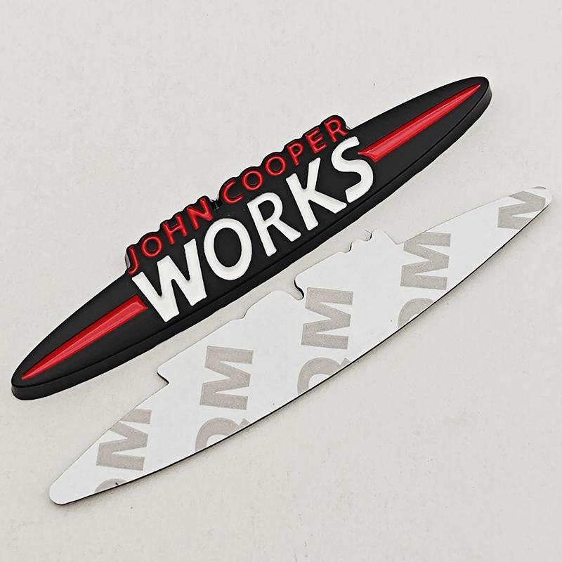 Adesivi Metallici 3D per Auto Emblema Griglia Logo Emblema Works Decalcomania per MINI Cooper JCW S F54 F56 F60 R50 R53 R55 R56 R57 R60 Accessori