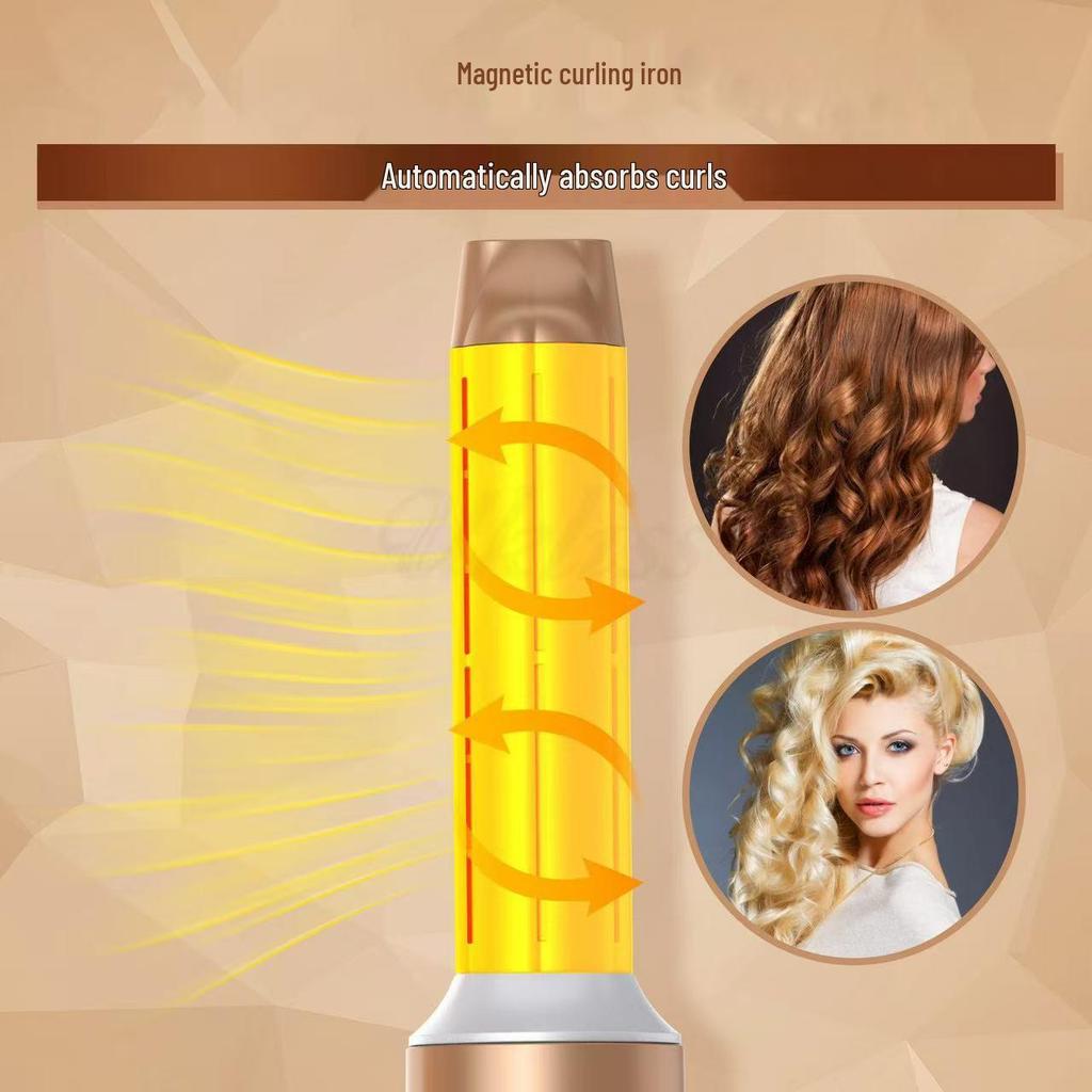 7-in-1 Multifunctional Hair Dryer & Styler: 1400W Hot Air Brush & Curler Combo