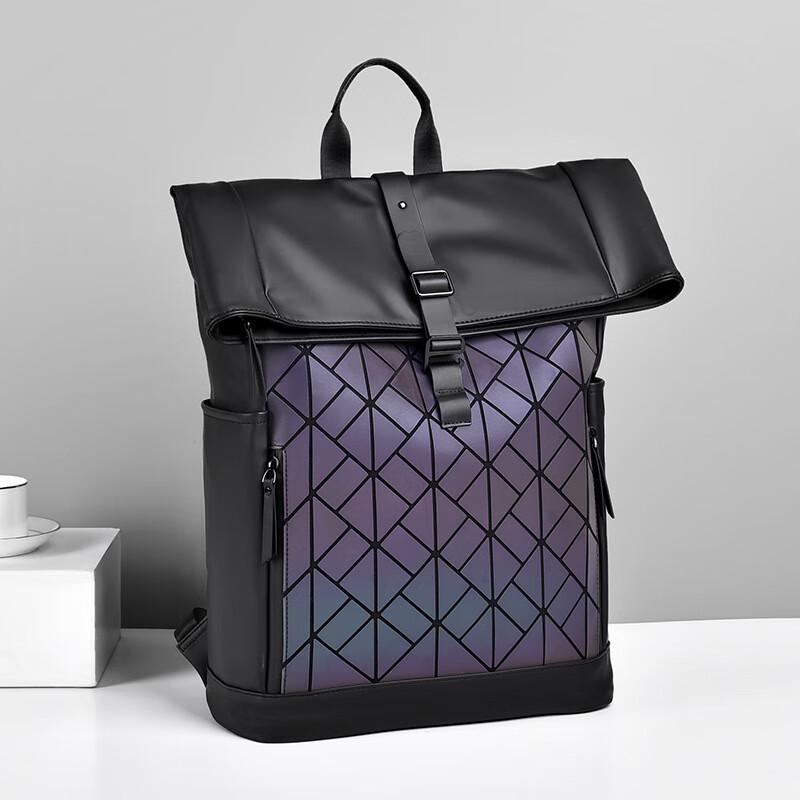 Men s Premium Dazzling Diamond Roll-Top Backpack