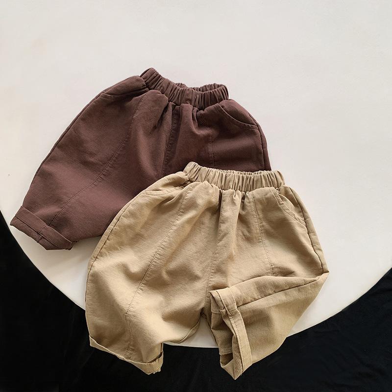 Korean Style Loose Casual Solid Long Pants Unisex Kids Baby Children Trousers