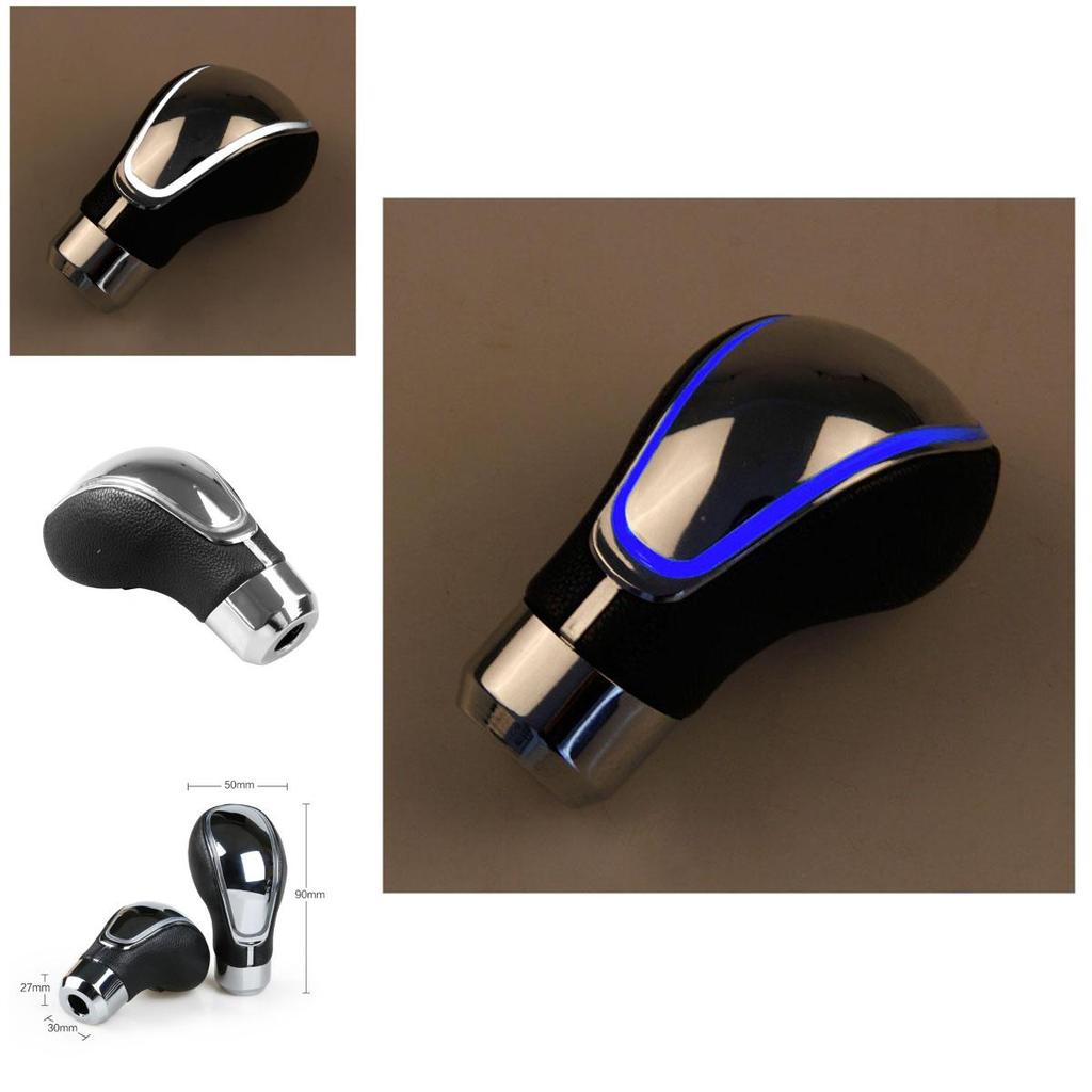 Versatile And Ergonomic Pu Leather Shift Gear Lever Knob With Luminous Touch Activated Features