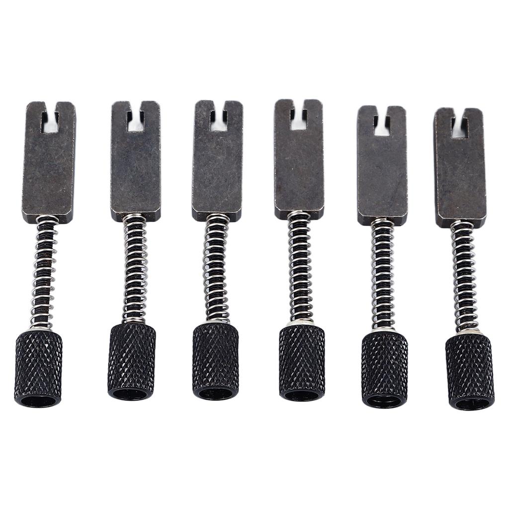 6 sztuk Bezgłowy mostek do gitary elektrycznej Siodełka Precyzyjna regulacja menzury Metalowy bezgłowy mostek do gitary