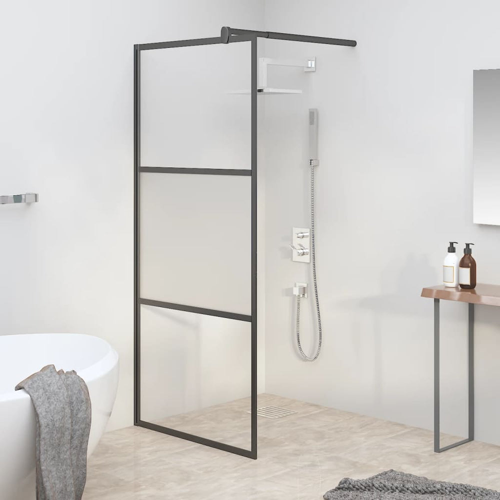 Shower Wall 80x195 Cm ESG Glass Half-frosted