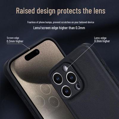 Xiaomi 17 Pro Max Leather-Texture Matte Phone Case, Anti-Fall Protective Cover