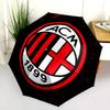 1 PC Automatic Folding Umbrella - AC Milan Pattern, Portable & Foldable Design with 8 Ribs, Christmas Birthday Gifts
