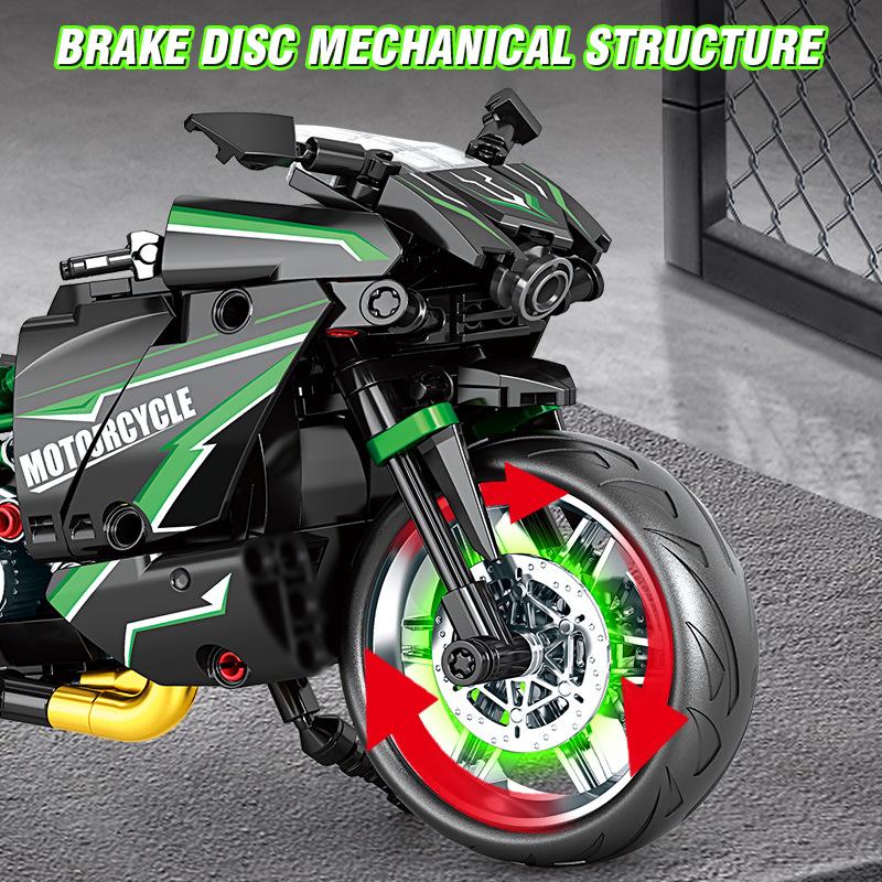 Klocki Budowlane MOC Samochód Moto Szybki Super Samochód Wyścigowy Motocykl Pojazd Klocki Zabawki Prezenty Miasto Retro Techniczny Motocykl Ozdoba