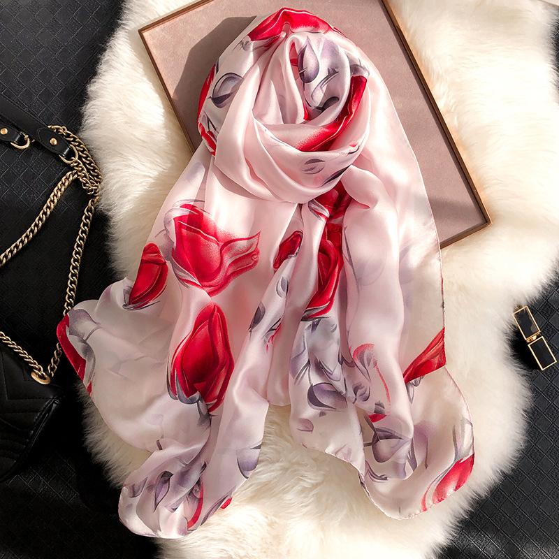180*90cm muffler new Luxury Brand Scarf Women Shawls Wraps Spring Hijab Bufanda Foulard Female Bandana Beach Stoles Silk