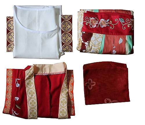 [Hosaku Co., Ltd.] Women's Ancient Chinese Tang Dynasty Hanfu Costume, Cosplay, Photoshoot Costume, Classic Beauty Outfit, Halloween, Stage Performanc