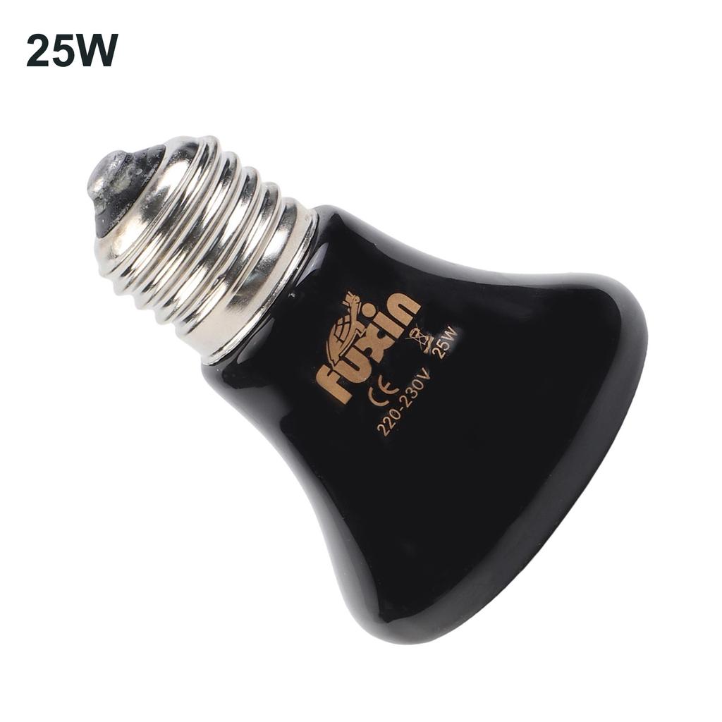 1 Pcs Heat Emitter Bulb Black Ceramic Ceramic + Alloy Olerates High Temperatures From Reptile Heat Or Light Bulbs