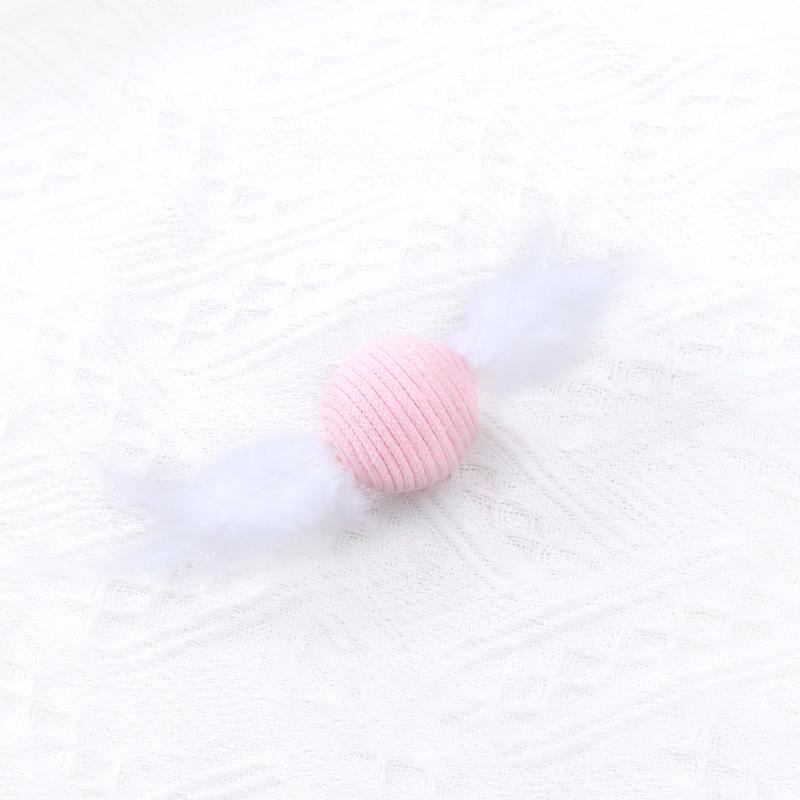 Bite Resistant Cat Cotton Rope Ball Colorful Sounding Cat Scratch Catch Toys Wear Resistant Cat Teaser Ball Pet Supplies