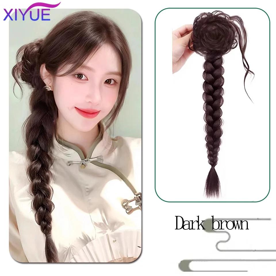 

Синтетические волосы, накладные хвостики, 20 дюймов, волнистые, вьющиеся, боковые, с пучком, пушистые волосы, накладные волосы на клипсах для женщин, ежедневное использование 20inch