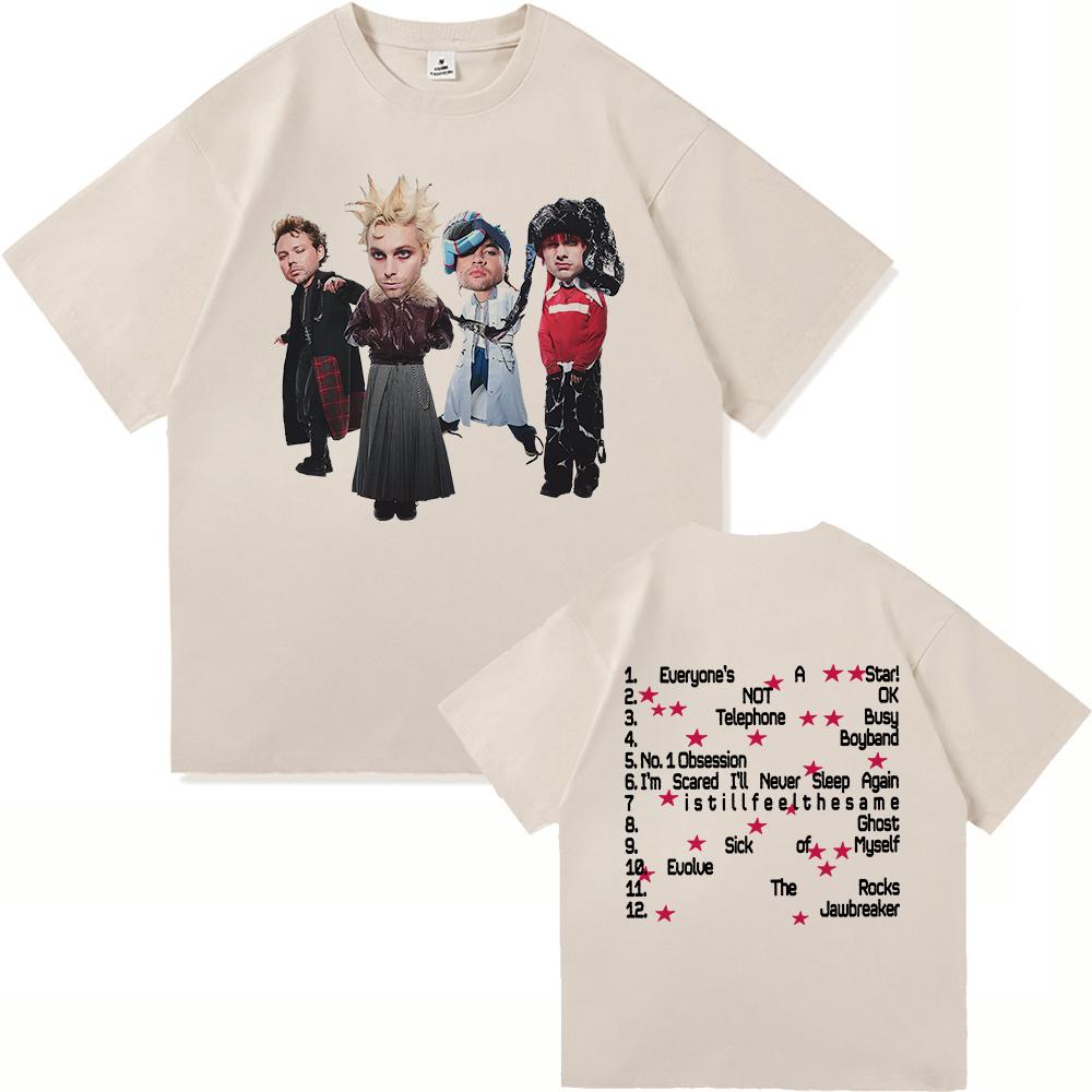 

5 Seconds of Summer Футболка Everyones A Star Мода 2025 Альбом ЧоловікиЖінки Одяг Харадзюку Високоякісні Топи Бавовняні Футболки S