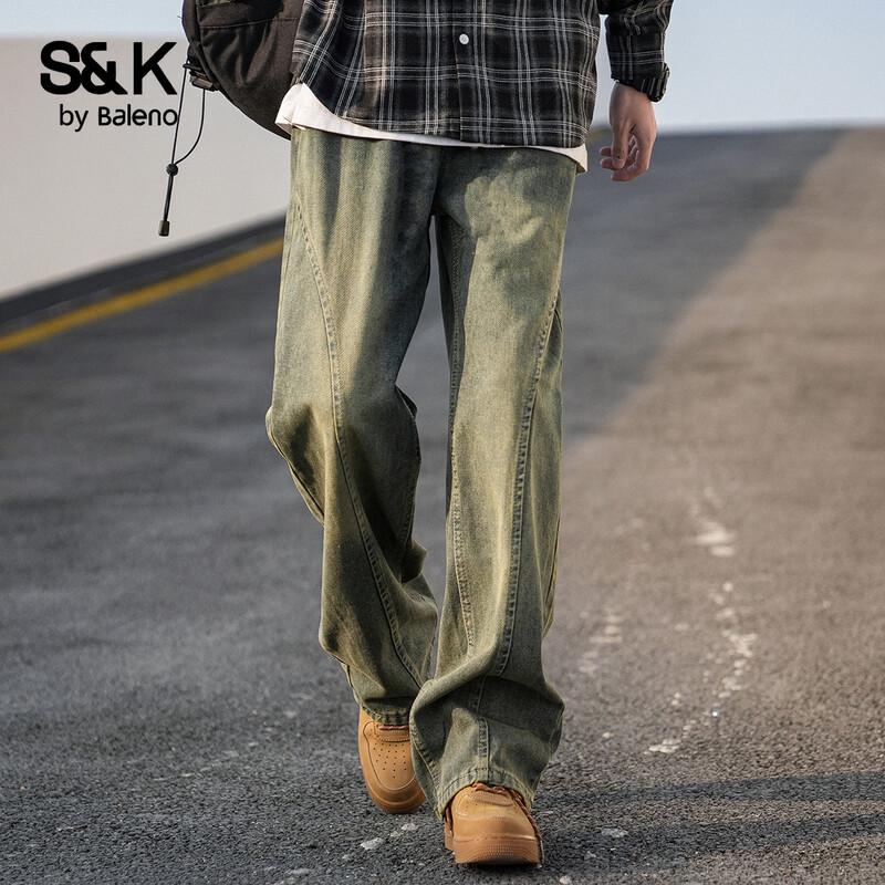 

Baleno Men s S&K Series Loose Fit Straight-Leg Jeans M