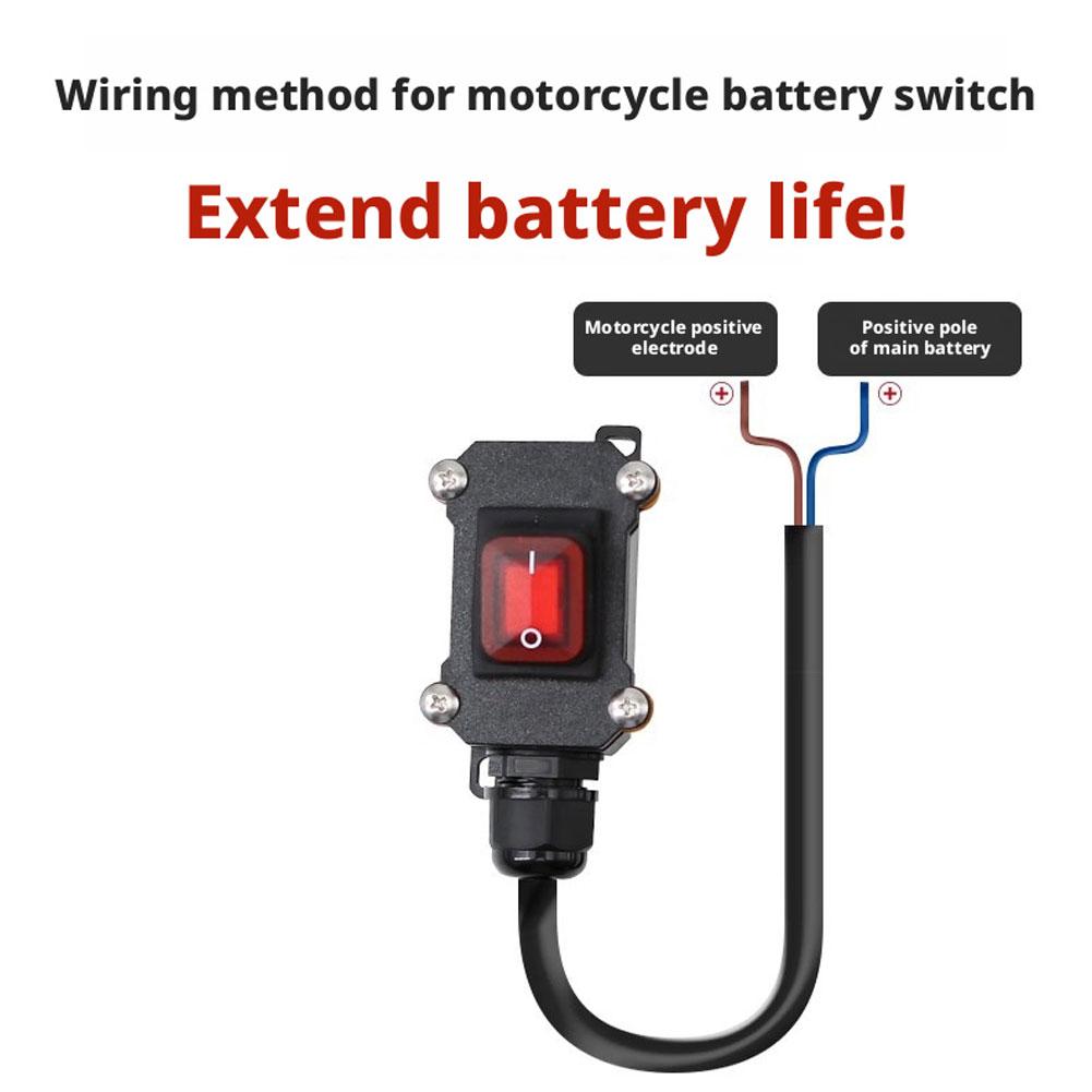 12V Motorcycle Battery Disconnect Switch Battery Disconnector Isolator Cut Off Switch Kit For Universal Motorcycle Battery
