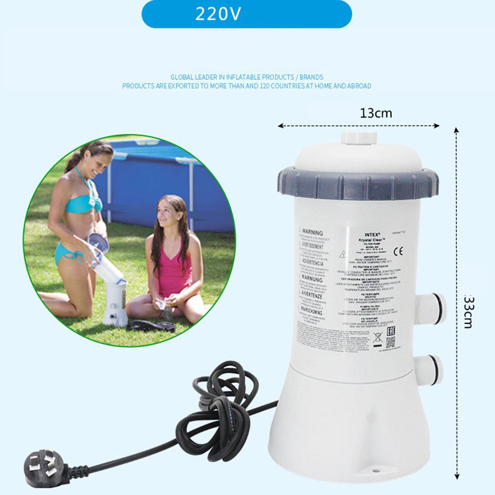 Water Filter Pump 220v 530gal 3 Pin Plug Circulating Water Purifier Swimming Pool Cleaning Accessories