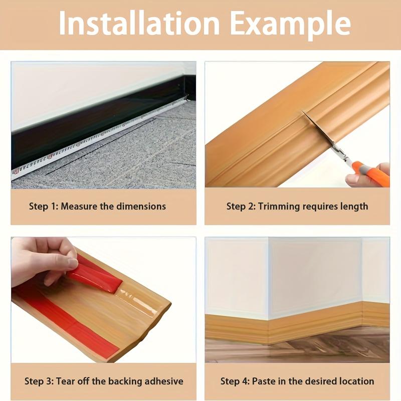 3M/Ρολό Αυτοκόλλητο Τοίχου Περιγράμματος NBR Αυτοκόλλητη Λωρίδα Μέσης Σοβατεπί για Διακόσμηση Σπιτιού Αντισύγκρουσης