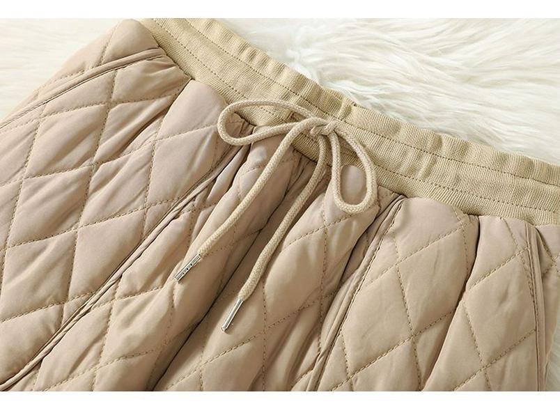 Women's Plus Size Quilted Winter Pants - Warm, Thick, Lightweight, Casual Fit