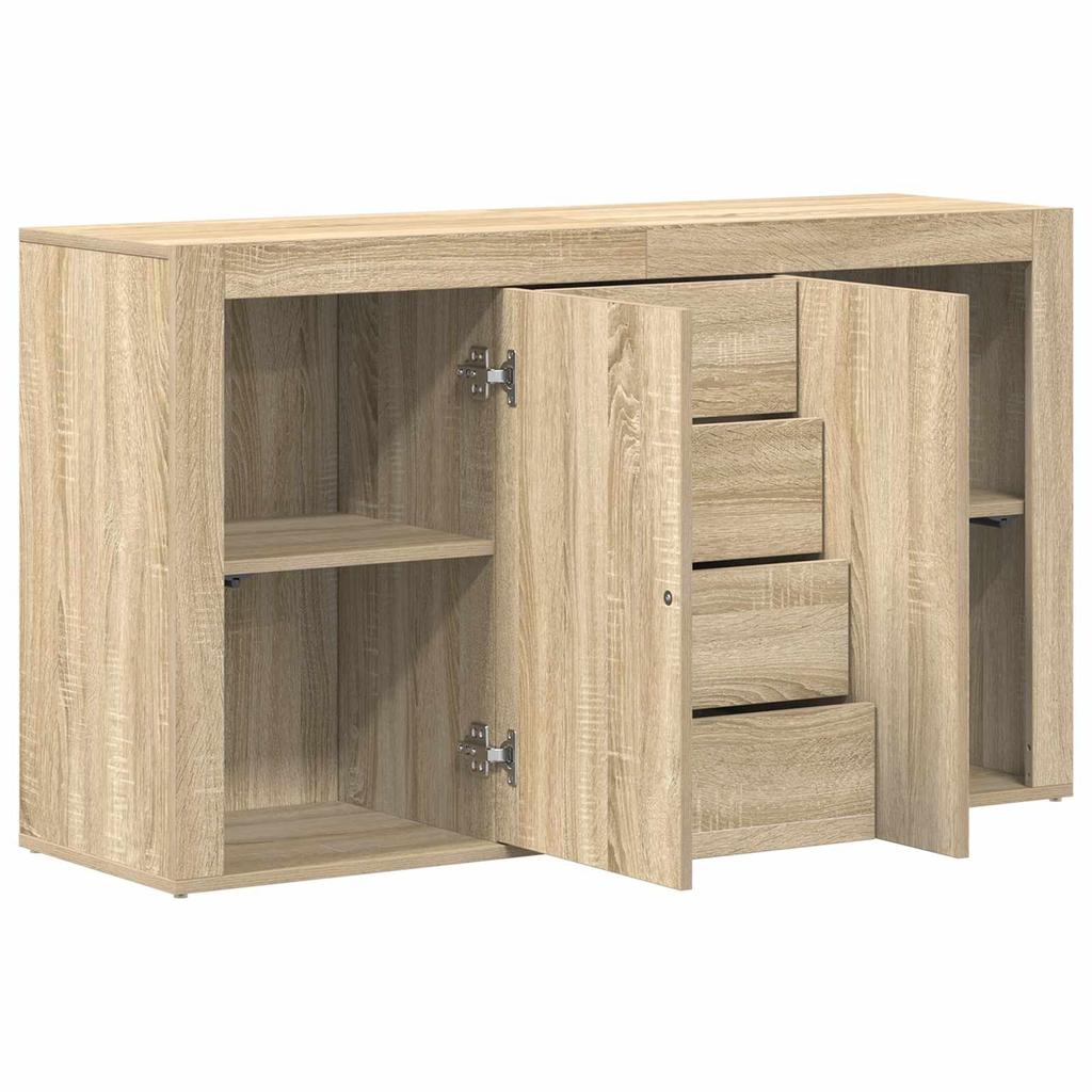 Sideboard in Sonoma Oak Finish 120 x 36 x 69 cm Particleboard
