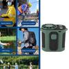 Waist Clip Fan with LED Light USB Rechargeable Portable Cooling Fan for Outdoor Travel Work Gardening 10 Wind Levels Dark Green