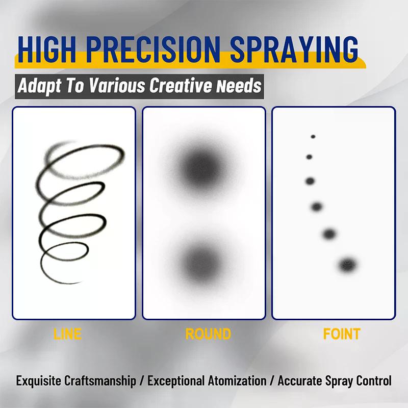 Professional Double Action Airbrush BD-130 Mounted 0.3mm Nozzles And Needles