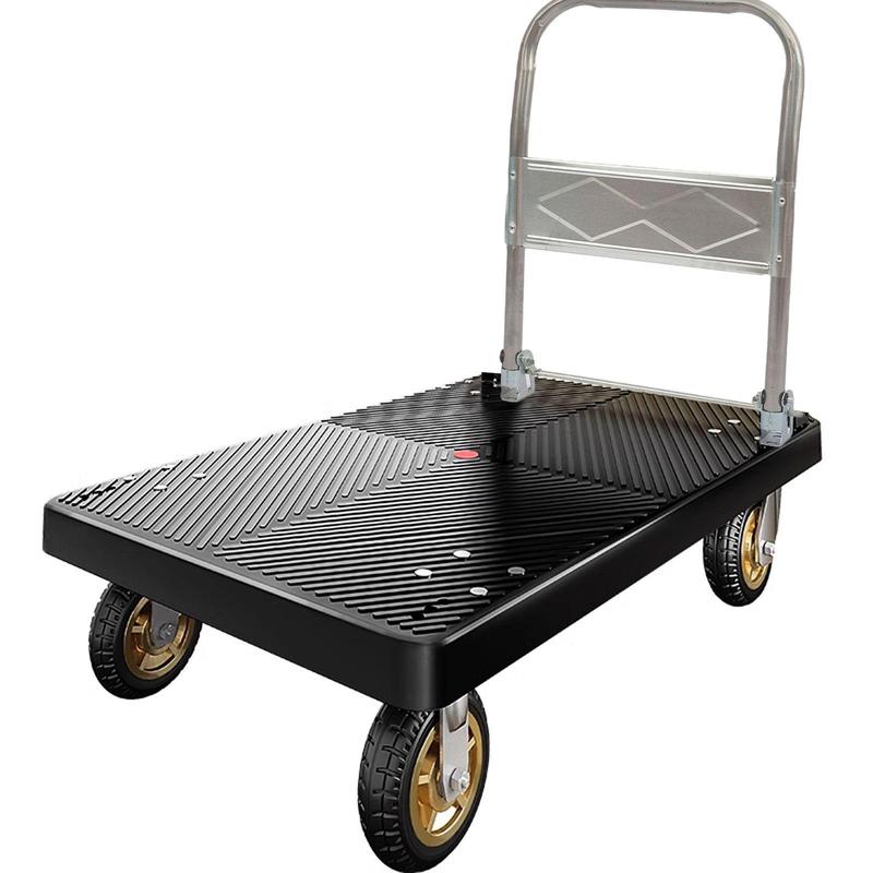 Foldable Flatbed Cart Handle High Performance Steel Folding Hand Truck Handle for Shops and Storage