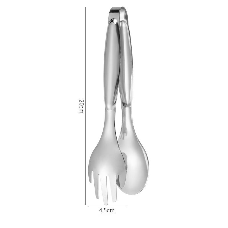 Stainless Steel Food Tongs Gold  Thickened Buffet Food Kitchen Utensils Buffet Cooking Tools BBQ Clips Bread Steak Tong серебряный