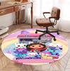 Gabby's Dollhouse Pattern Round Rug, Indoor/Outdoor Mat, for Picnic, Gameroom, Bedroom, Office, Living Room, Home Decor Carpet, Birthday Gift