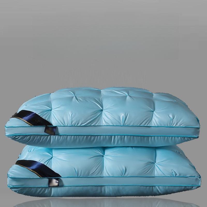 1Pcs Bed Pillow Soft Fluffy Filling Pillows Washable Breathable Neck Support Sleep Pillow Adult Bedroom Home Use Student Pillows