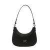 Solid Color Bowknot Armpit Bag New Design Y2K Handbag Trendy Bowknot Underarm Bag Women