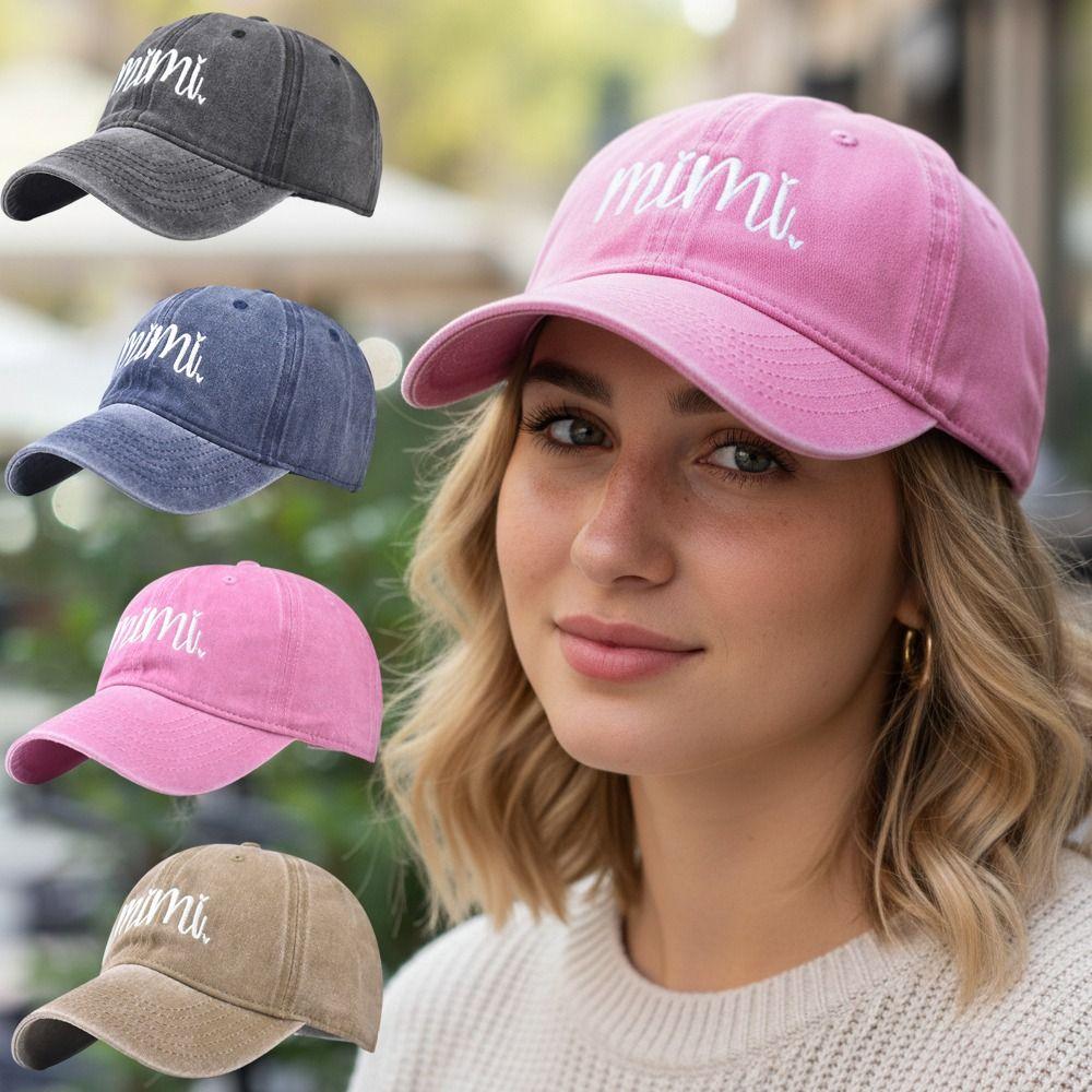 Adjustable Baseball Hats Vintage Baseball Cap Fashion Mimi Letter Embroidery Caps