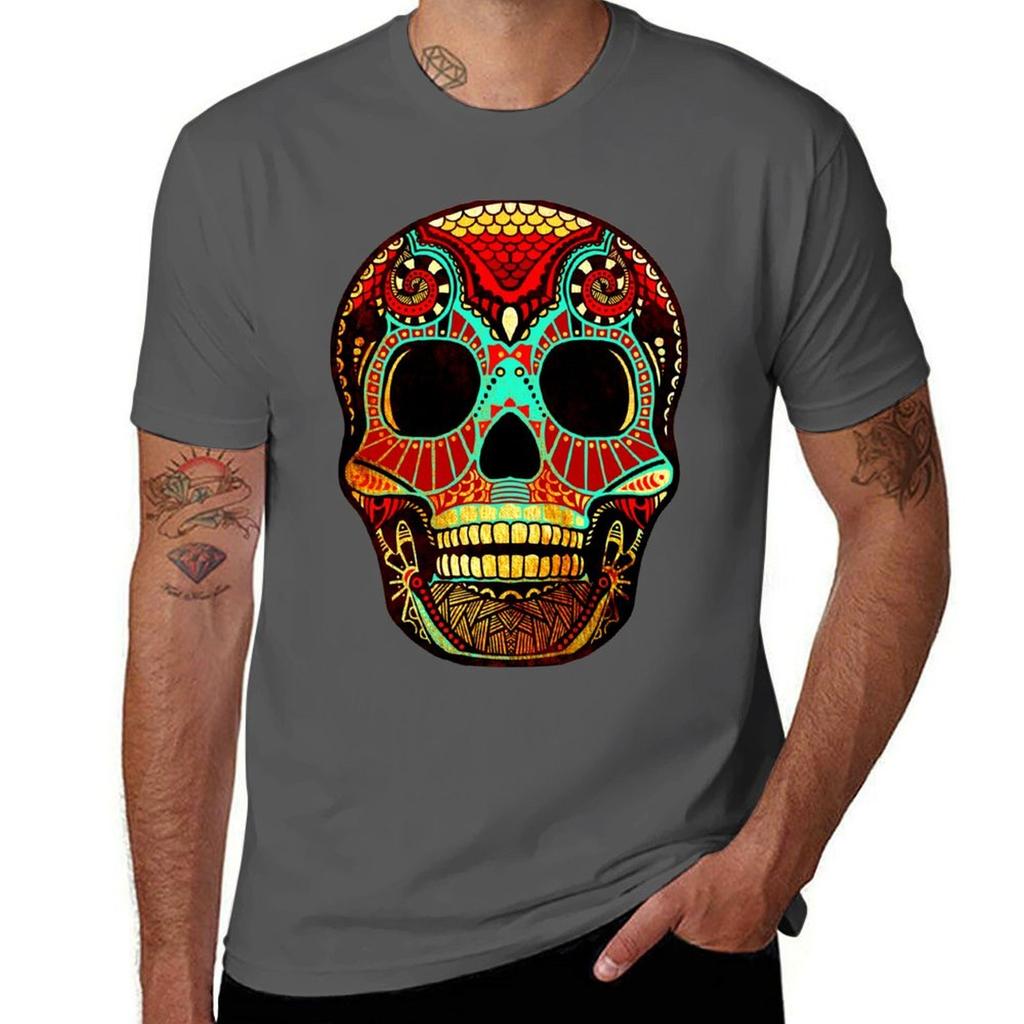 Grunge Skull No2 TShirt Basic Short Sleeve TShirt for Unisex