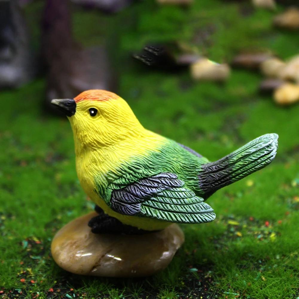 Miniaturki do Bajkowego Ogrodu Mini Ptaki Żywiczne Rzemiosło Dekoracje Ogrodowe DIY Rośliny Sukulentowe Figurki Bonsai Akcesoria