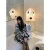 Vintage Knitted Oversized French Lazy Style Sweater Coat for Women