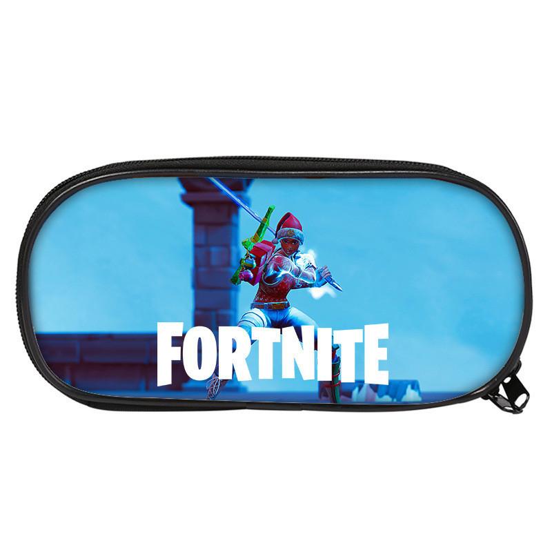 Fortnite Pattern Student Single Layer Stationery Pencil Bag Stationery Storage For School And Travel Use