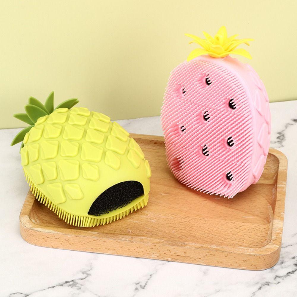 Non-Slip Fruit Shape Shower Brush Soft Hair Shower Massage Brushes for Bathing