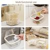Clear Laundry Capsule Dispenser - Odorless Plastic Storage Container for Detergent and Dryer Sheets, Flip-top Organizer