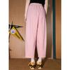 Coolhut High-Waisted Loose Dad Pants Pink Wide-Leg Lantern Pants Women's 2025 Summer Pure Cotton Nine-Point Casual Pants