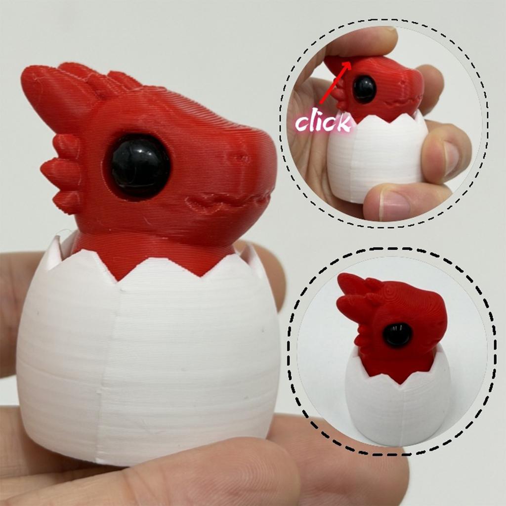 Dinosaur Clicker, 3D-Printed Stress Relief Toy, Gift For Kids, Attention Focus Aid