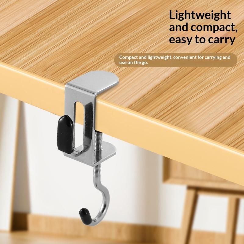2/5 Pcs Extra Thick Backpack Hook No Adhesive Adjustable For Desk Dorm Office Durable Space Saving