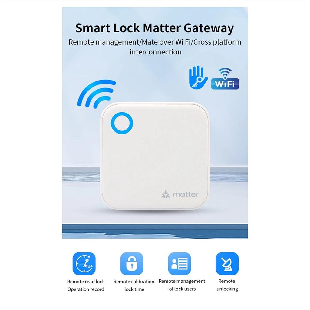 TTLOCK G6 Smart Matter Gateway Remote Control Unlock Bluetooth to Wifi Router for Home Security Real-Time Monitoring