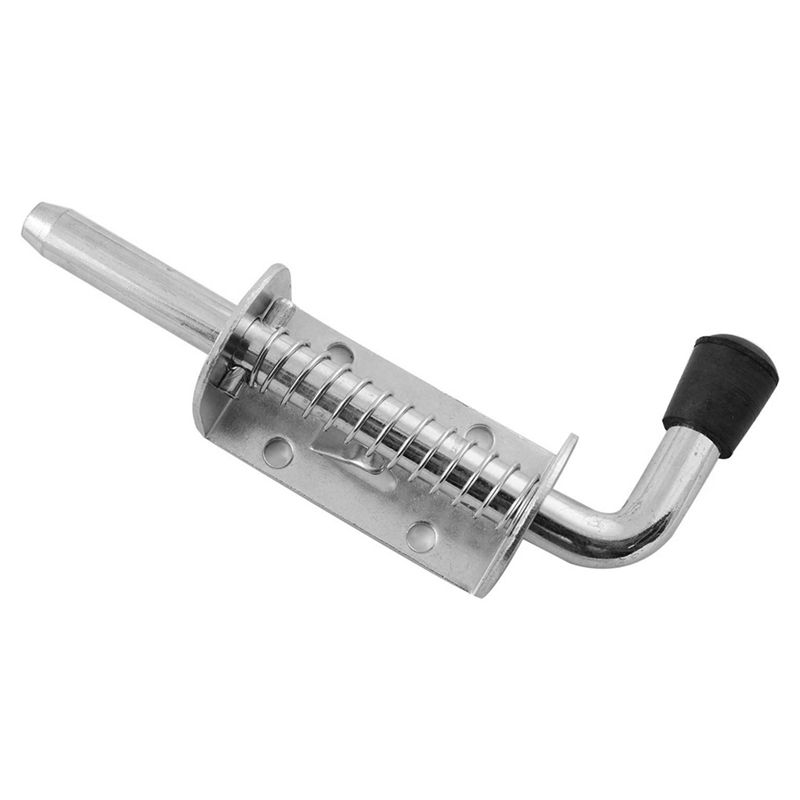 A84E-6Pcs 5 Inch Stainless Steel Spring Loaded Latch Pin Barrel Bolt 2Mm Thickened Door Lock Brushed